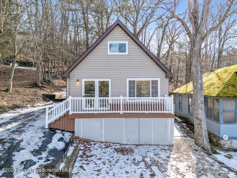 a house with a large window