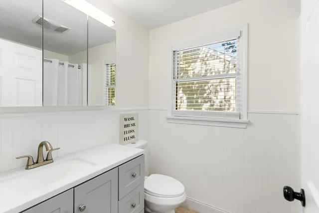 a view of a backyard with a small cabin