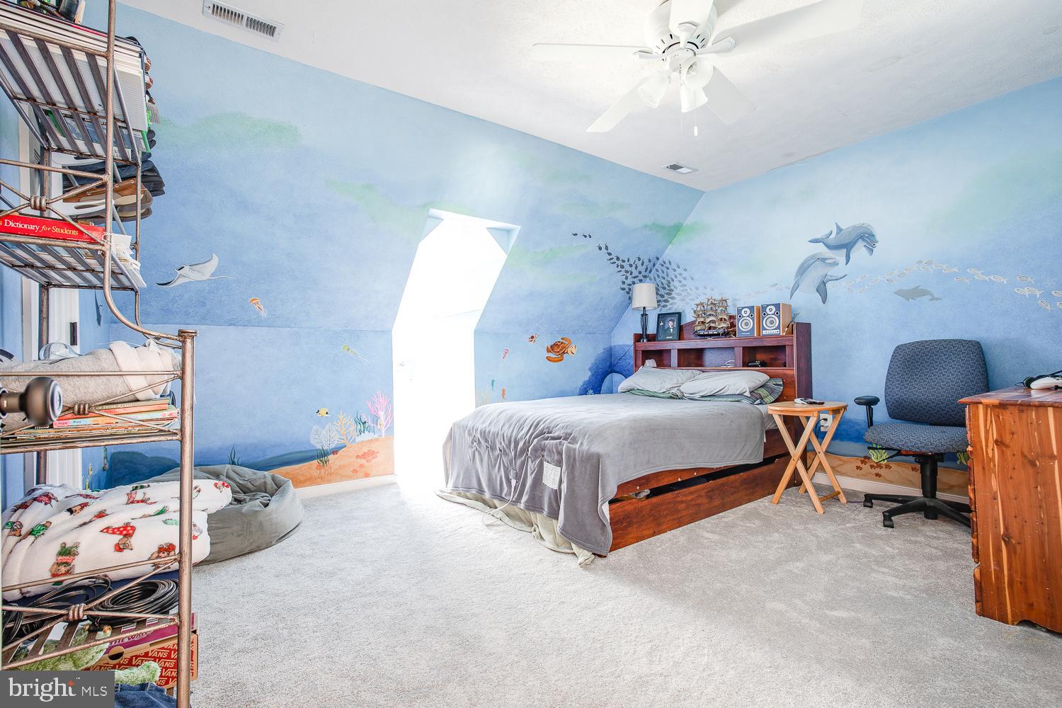 23210 Friendship Road Ruther Glen, VA 22546 - Photo 42 of 58 Bedroom 2 with custom painted underwater mural