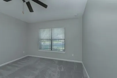 an empty room with a window