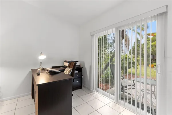 a room with furniture and a gate