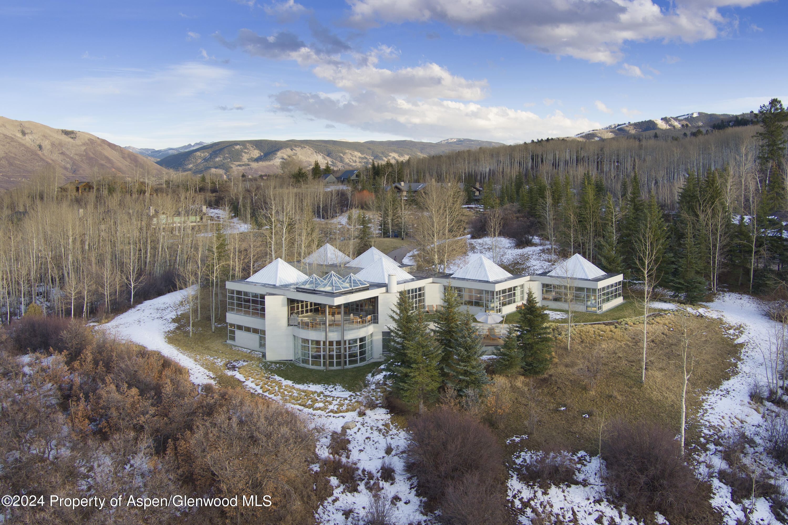 821 Cluny Road Aspen, CO 81611 - Photo 36 of 42 a view of swimming pool with a yard and mountain view