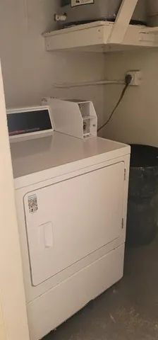 a close up view of washer and dryer