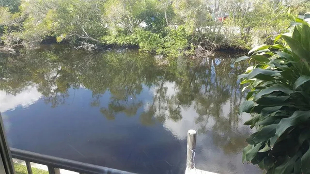 a view of lake from a balcony