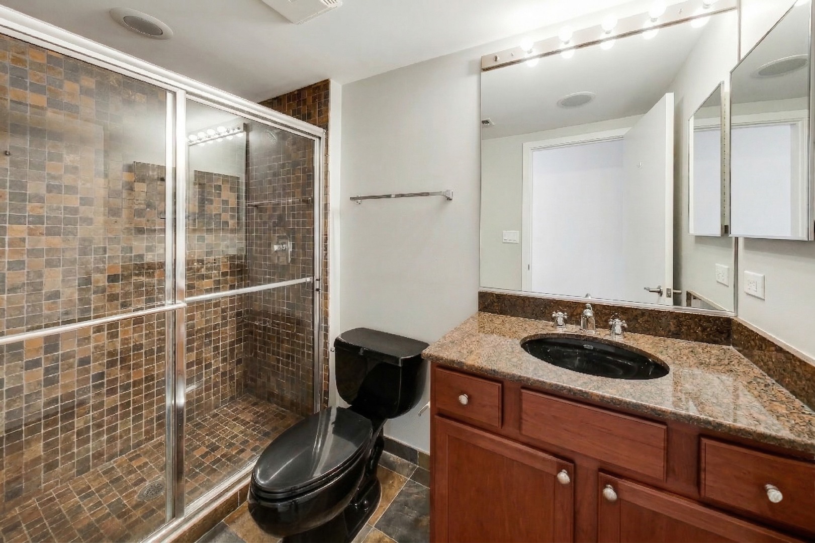 1069 West 14th Place, Unit 228 Chicago, IL 60608 - Photo 13 of 20 a bathroom with a sink a toilet and shower