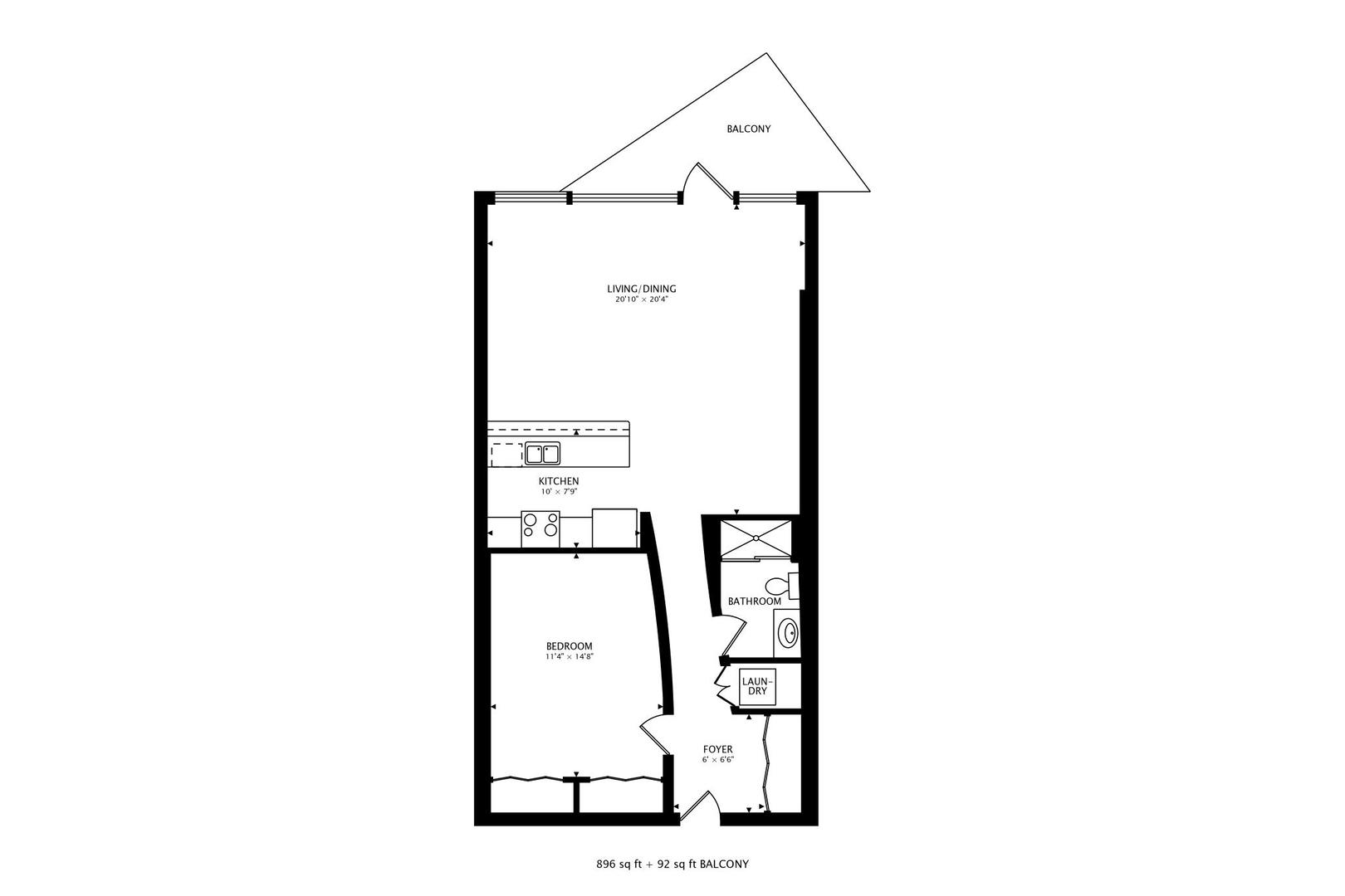 1069 West 14th Place, Unit 228 Chicago, IL 60608 - Photo 17 of 20 a picture of floor plan