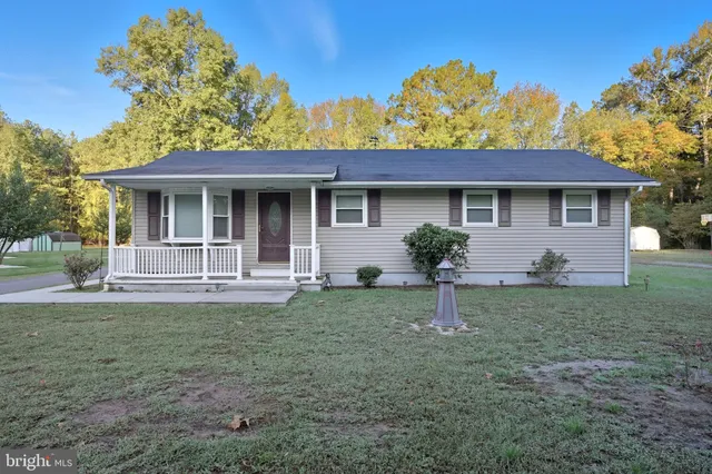a view of a house with backyard and a tree