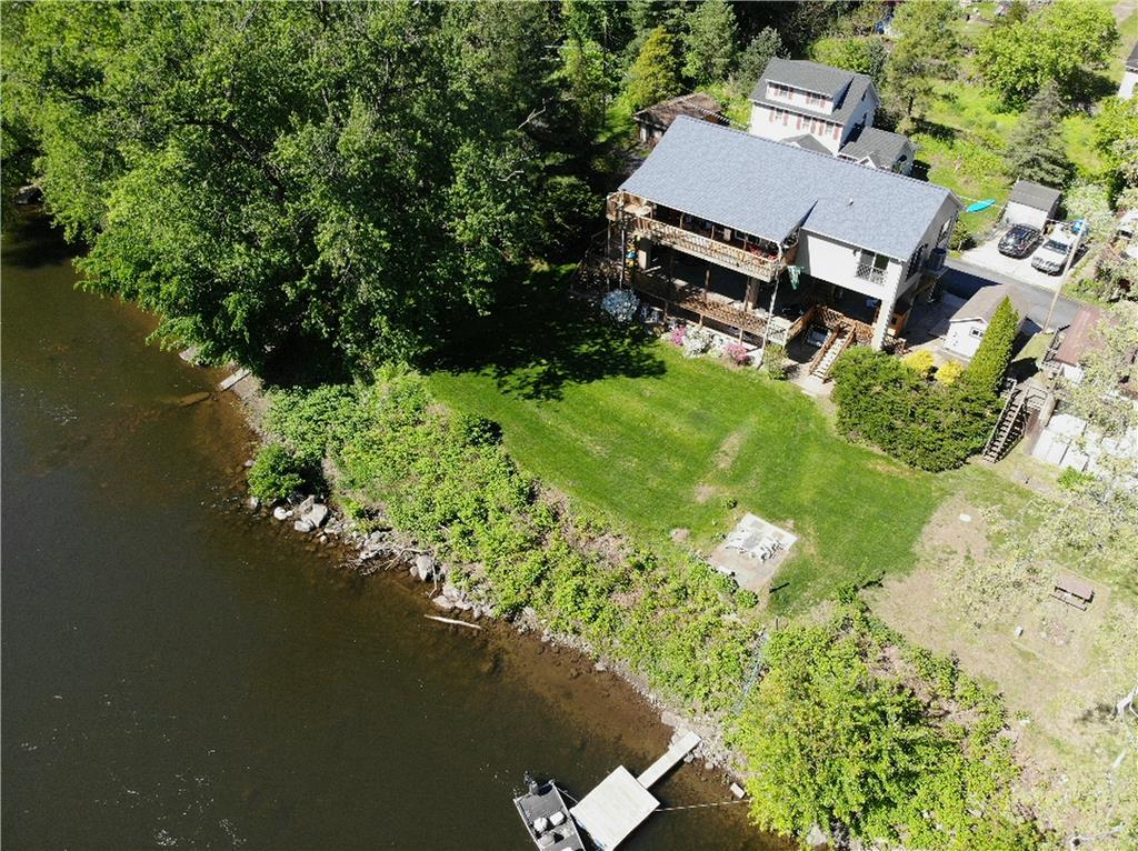 190 Canal Road Easton, PA 18042 - Photo 36 of 39 an aerial view of a house with a yard and lake view