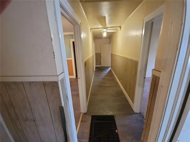 a view of hallway with stairs