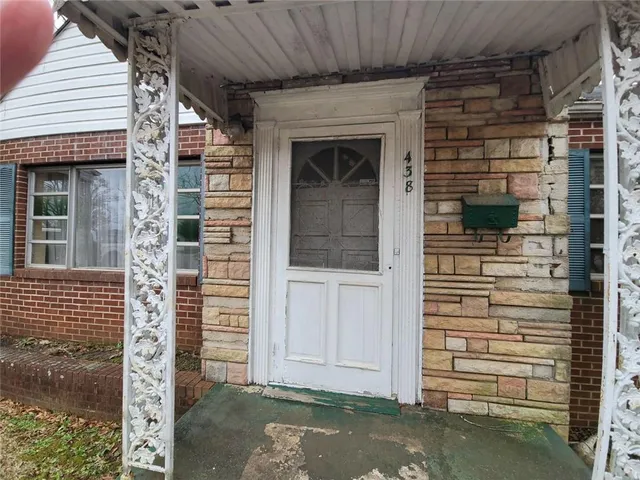 a view of front door of house