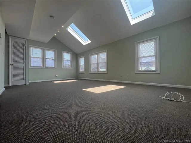 a view of a hallway with entryway