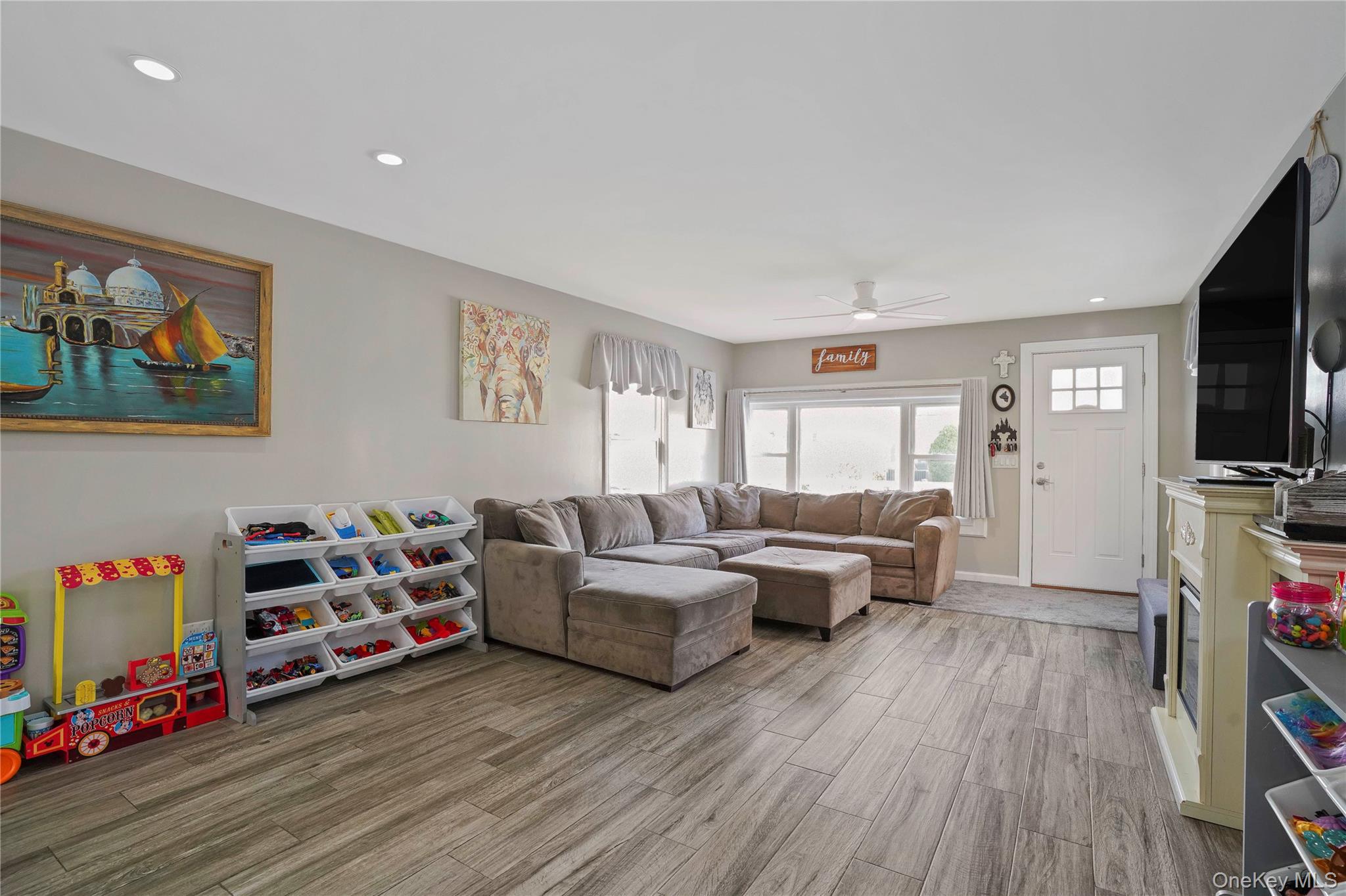 48 Gotham Avenue Brooklyn, NY 11229 - Photo 6 of 38 a living room with furniture and a flat screen tv