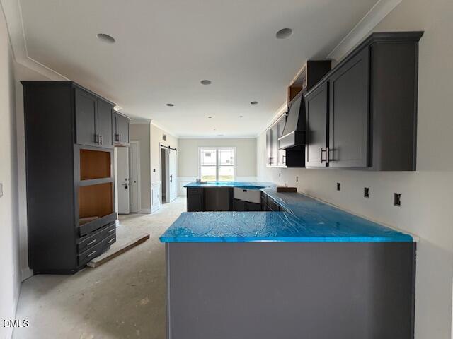193 Big Pine Road Clayton, NC 27520 - Photo 8 of 15 a kitchen with granite countertop a refrigerator a stove and a sink