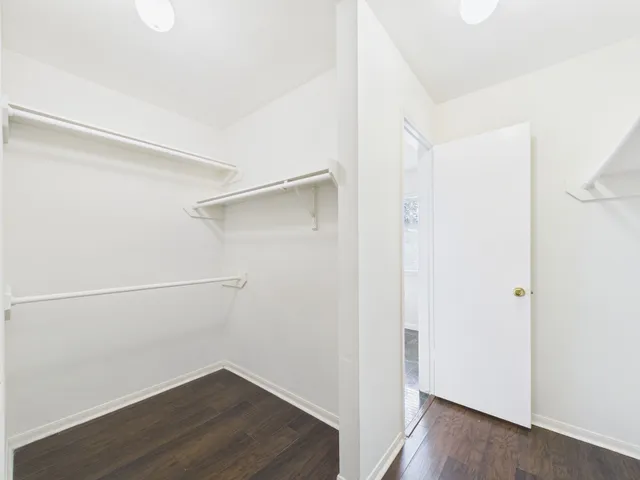 a view of small space with racks on the wall