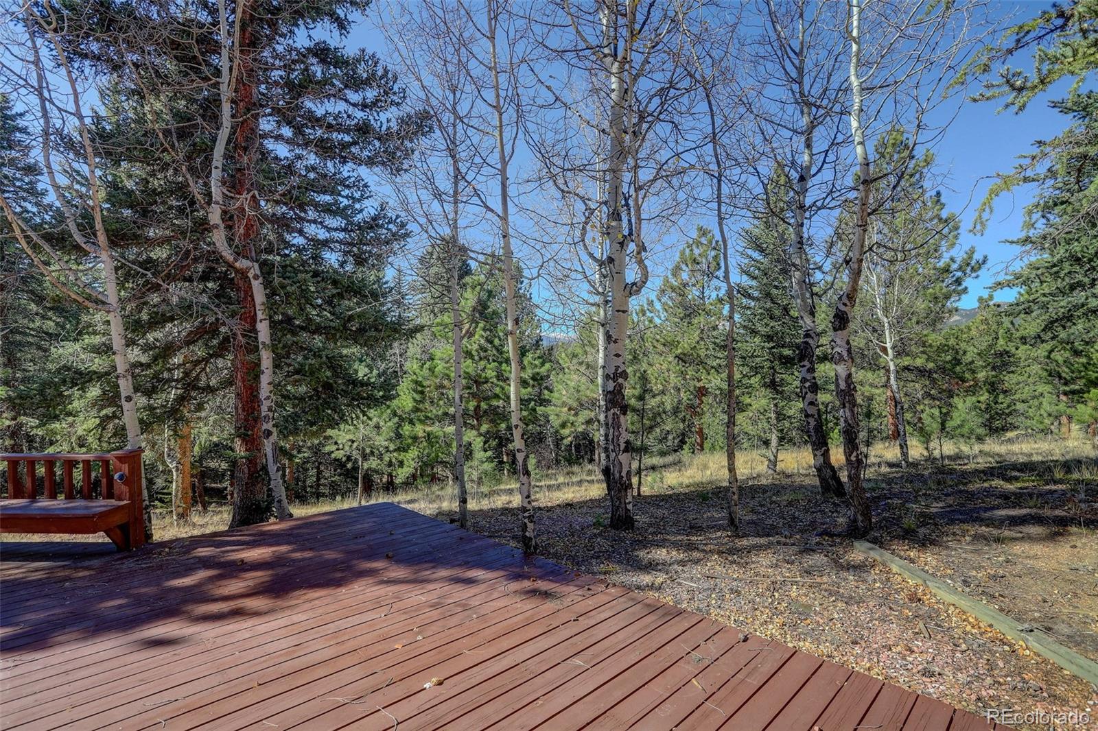 225 Spring Drive Pine, CO 80470 - Photo 40 of 44 a view of outdoor space with deck and tree