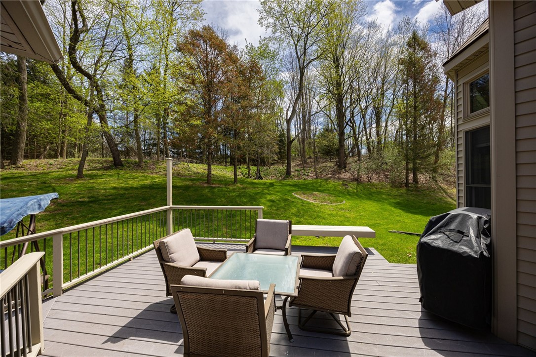 7638 Pine Tree Drive Victor, NY 14564 - Photo 35 of 50 Back deck for enjoying the beautiful private yard