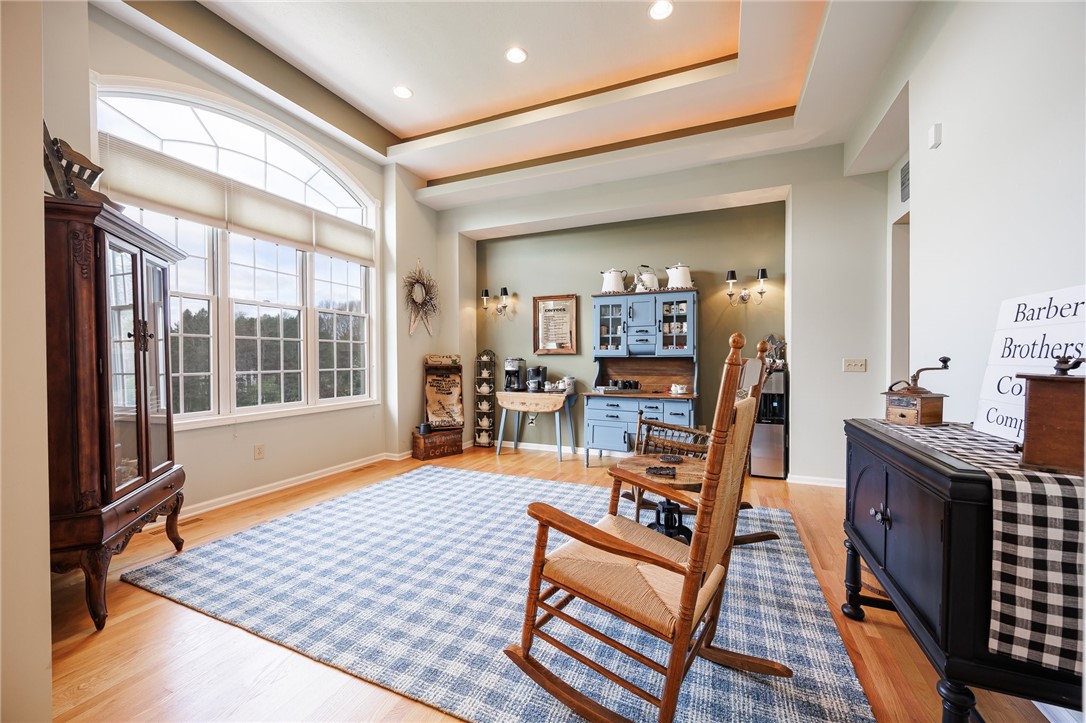 7638 Pine Tree Drive Victor, NY 14564 - Photo 8 of 50 Formal dining room features a tray ceiling with re