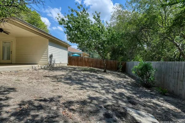 a backyard of a house