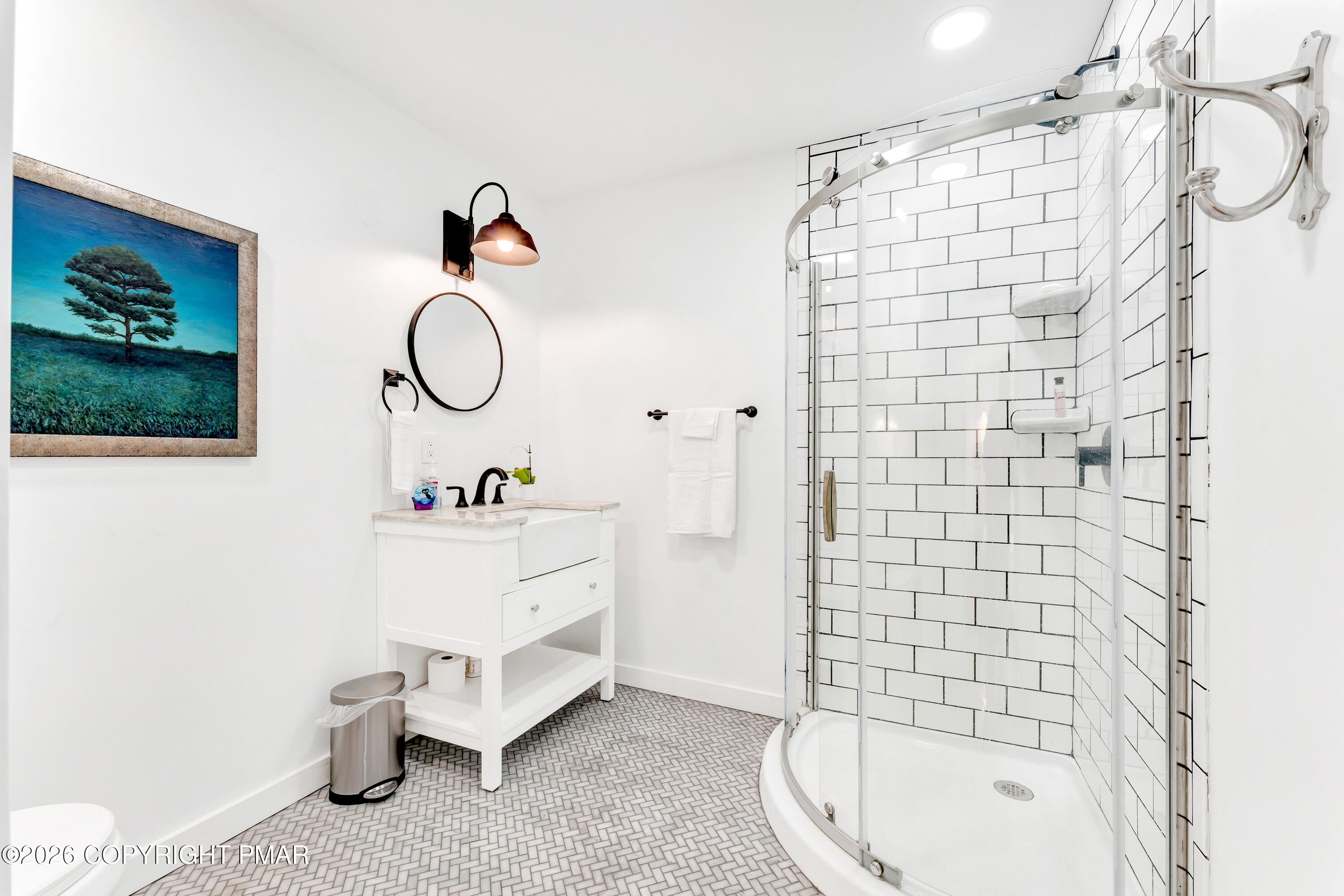 353 German Hill Road Shohola, PA 18458 - Photo 27 of 35 a bathroom with a sink a toilet and shower