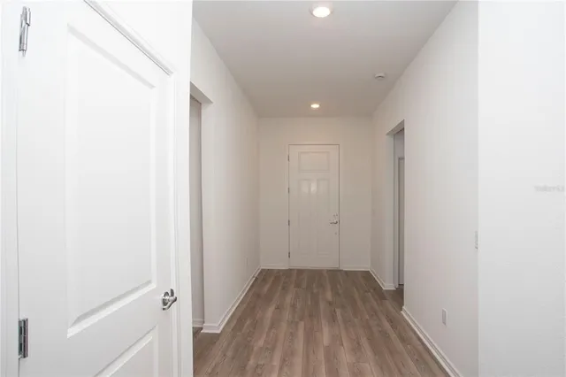 a view of small space with racks on the wall