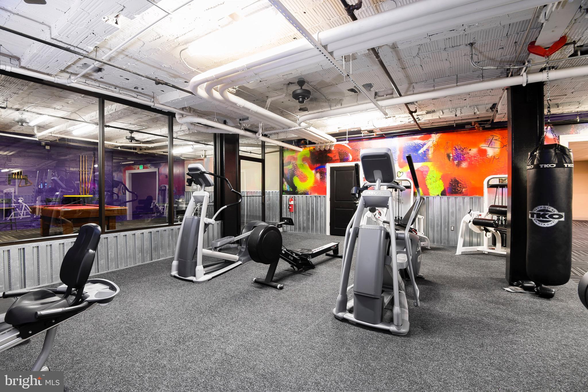 301 North Charles Street, Unit 1BR Baltimore, MD 21202 - Photo 20 of 48 a view of a room with gym equipment