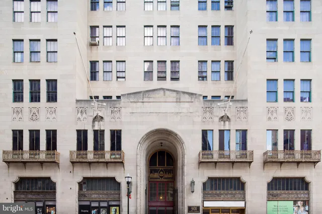 a view of a tall building