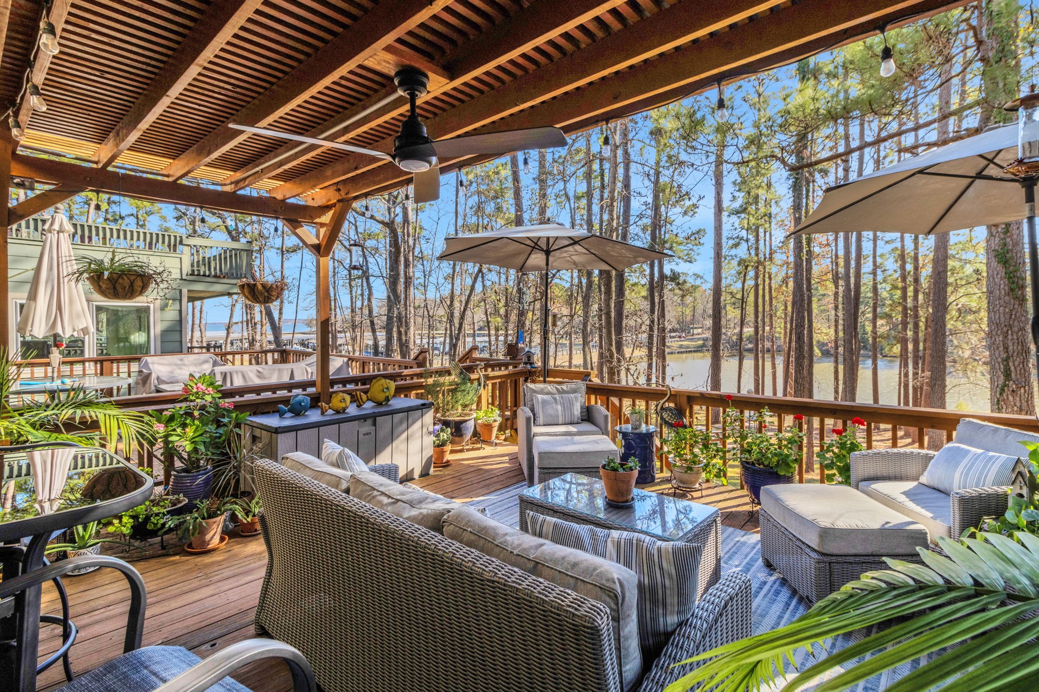 154 Villa Way Coldspring, TX 77331 - Photo 8 of 42 From the back deck you get to enjoy views of the lagoon, marina and Lake Livingston!