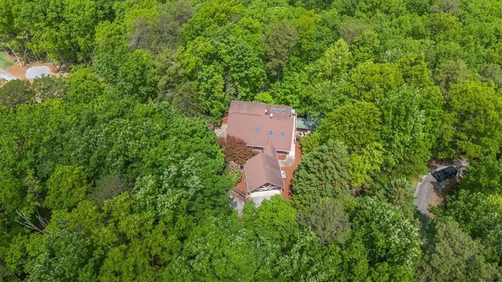 470 Sautee Ridge Road Clarkesville, GA 30523 - Photo 35 of 37 an aerial view of a house with a yard and lake view