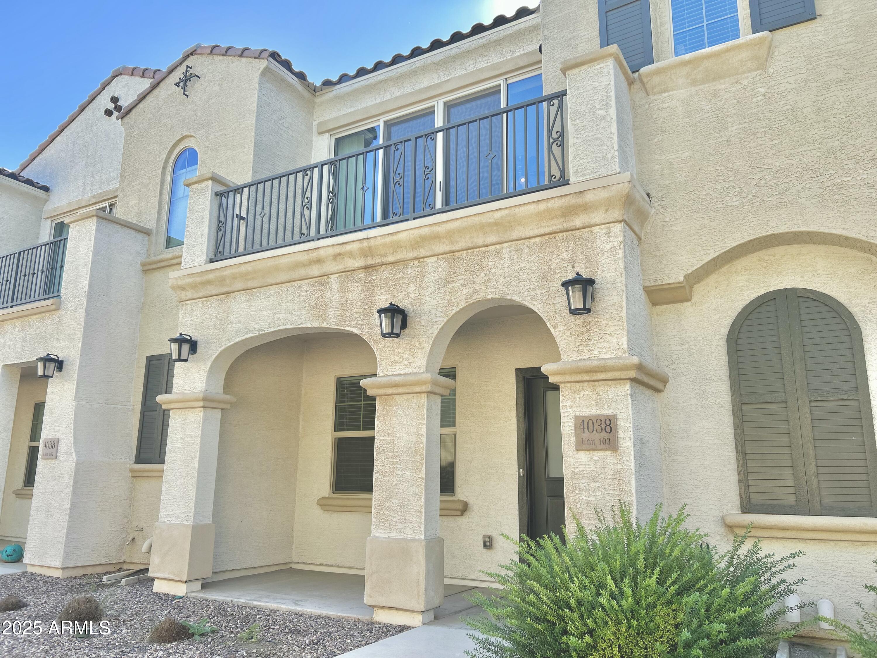 a front view of a house