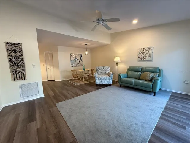 a living room with furniture and a couch