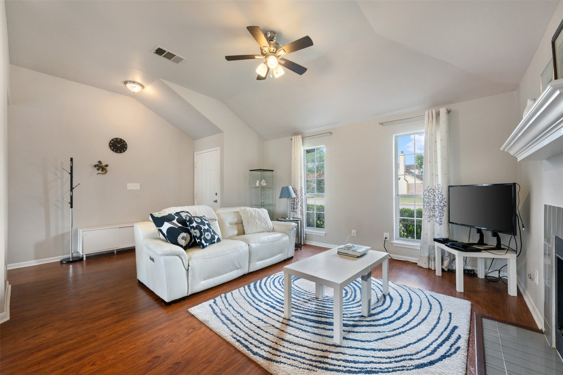 2004 Yaupon Trail Cedar Park, TX 78613 - Photo 6 of 33 a living room with furniture and a flat screen tv