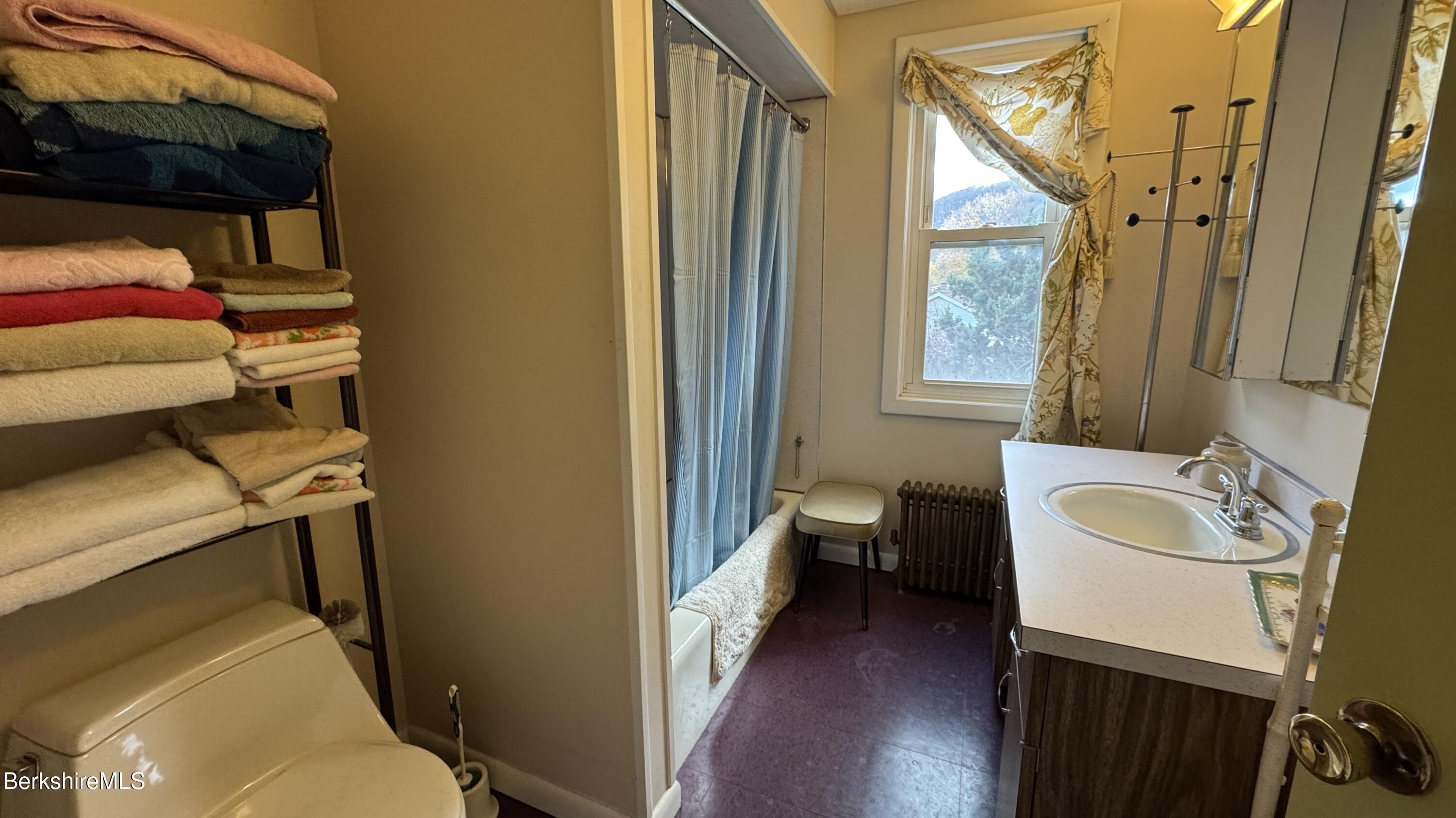 152 Furnace Street North Adams, MA 01247 - Photo 12 of 30 a bathroom with a sink a toilet and a mirror