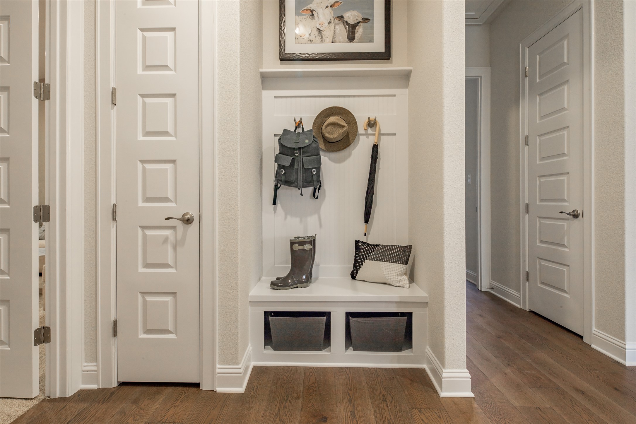1229 Terrace View Drive Georgetown, TX 78628 - Photo 15 of 17 Functional mudroom with built-in bench seating and convenient storage solutions.