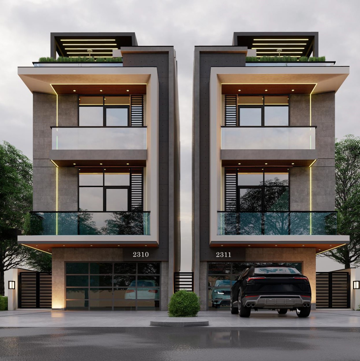 2312 West Main Street Houston, TX 77098 - Photo 2 of 34 a front view of a house with a yard and balcony