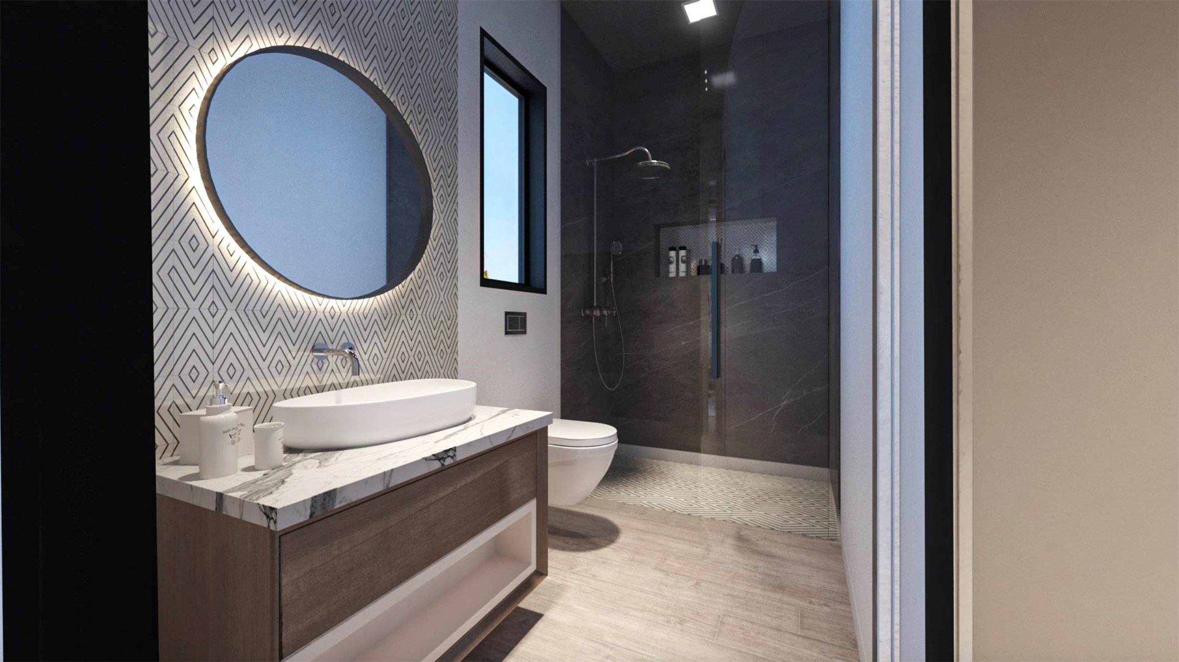 2312 West Main Street Houston, TX 77098 - Photo 30 of 34 a bathroom with a toilet sink and mirror