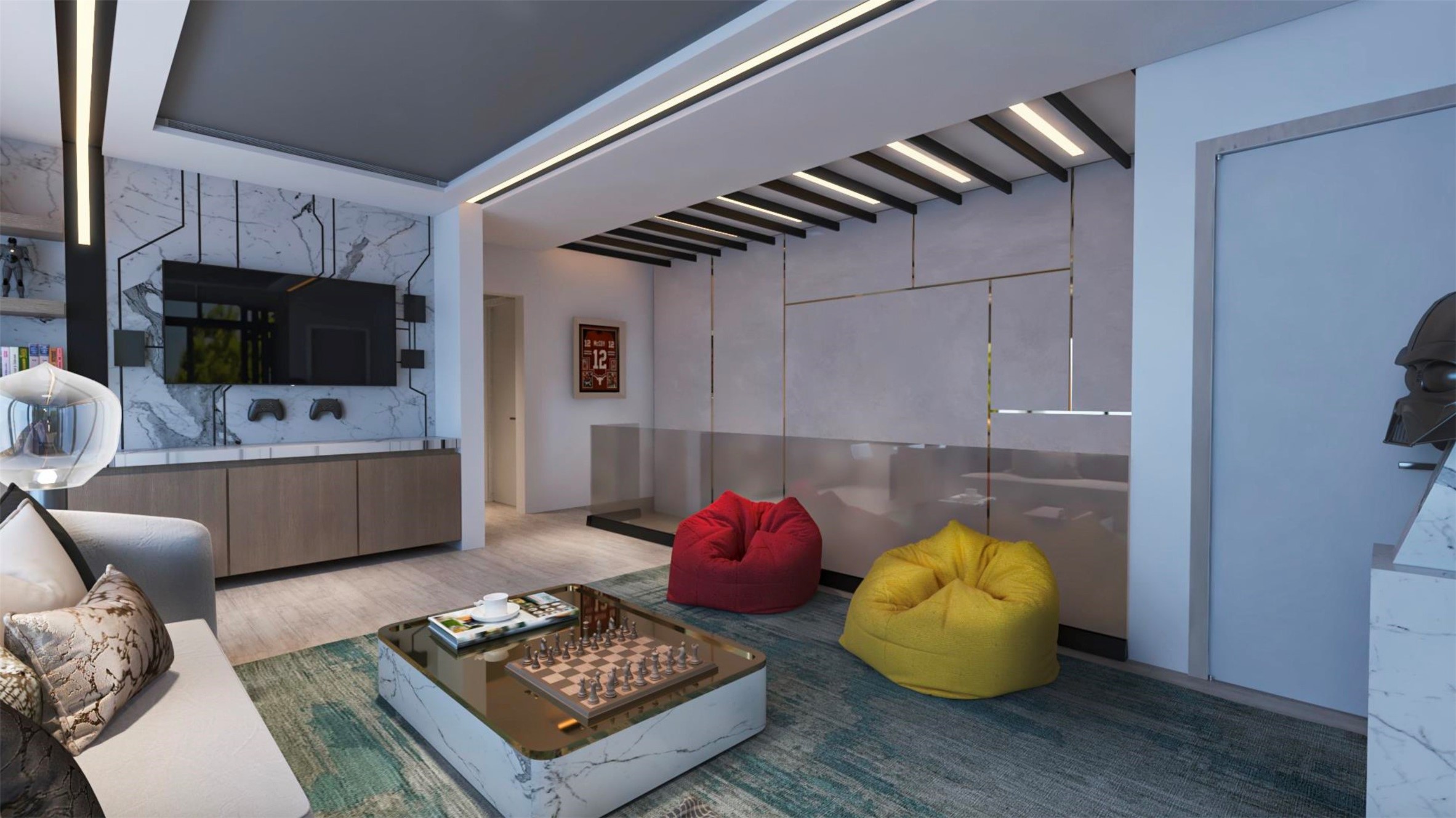 2312 West Main Street Houston, TX 77098 - Photo 3 of 34 a living room with furniture and a flat screen tv