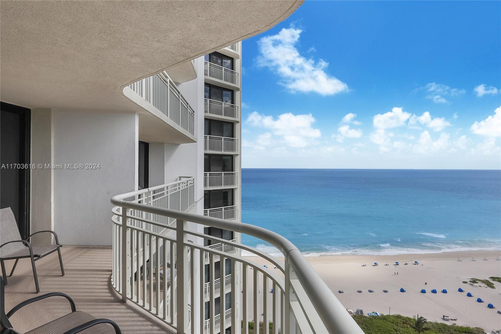 3000 North Ocean Drive, Unit 24H Riviera Beach, FL 33404 - Photo 10 of 33 a view of a balcony with an outdoor space