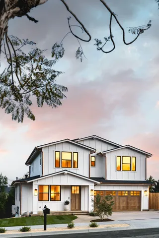 a front view of a building