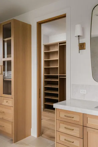 an aerial view of residential house and ocean