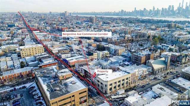 an aerial view of a city