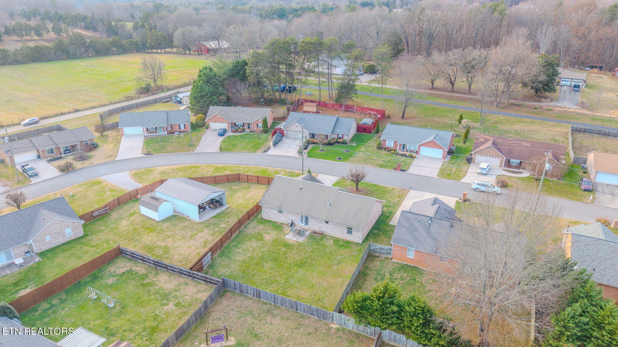 6622 Carina Lane Corryton, TN 37721 - Photo 30 of 30 an aerial view of a house with a swimming pool