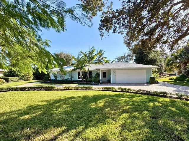 a view of a house with swimming pool and a yard