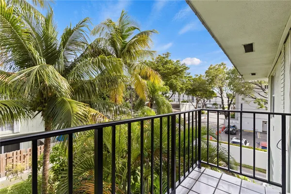a view of a balcony