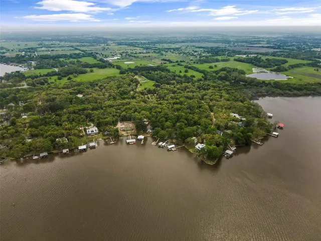 a view of a city street from a yard