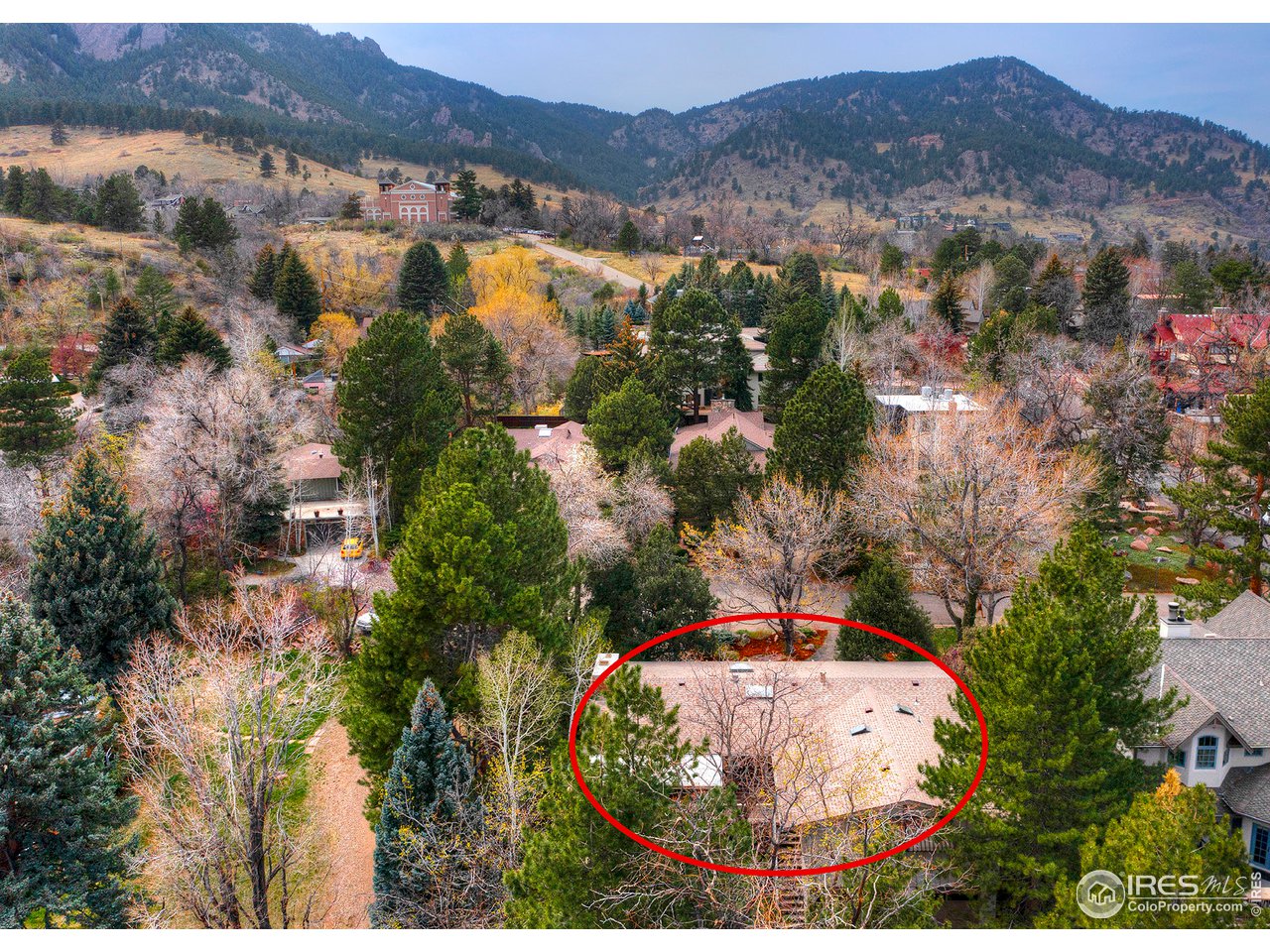 550 13th Street Boulder, CO 80302 - Photo 22 of 26 an aerial view of a house