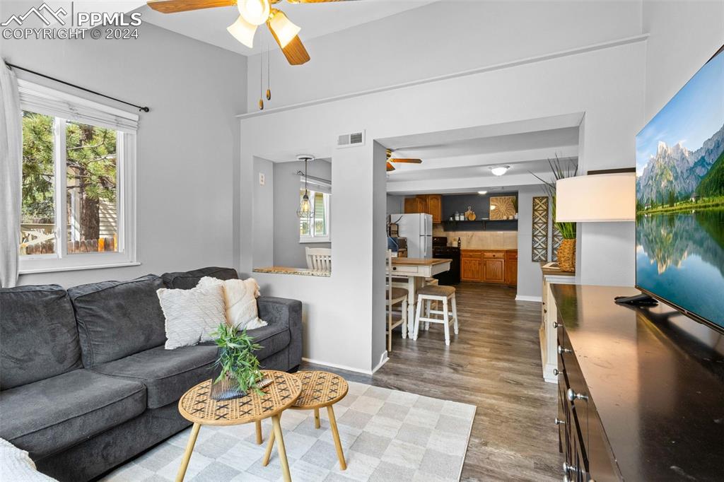 8228 Highway 24 Cascade, CO 80809 - Photo 5 of 36 a living room with furniture and a large window