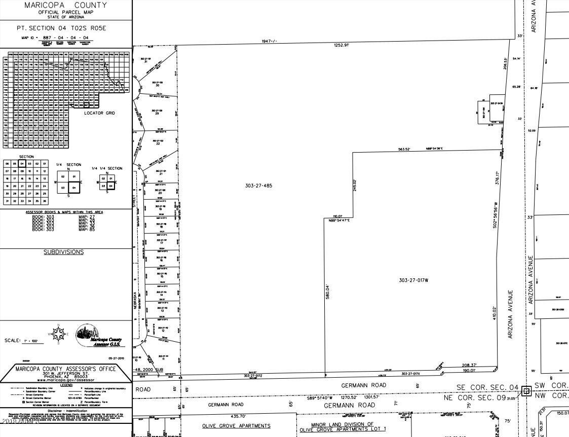 2 West Germann Road Chandler, AZ 85286 - Photo 5 of 5 Arizona Ave and German Parcel Map