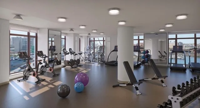 a room with furniture and window