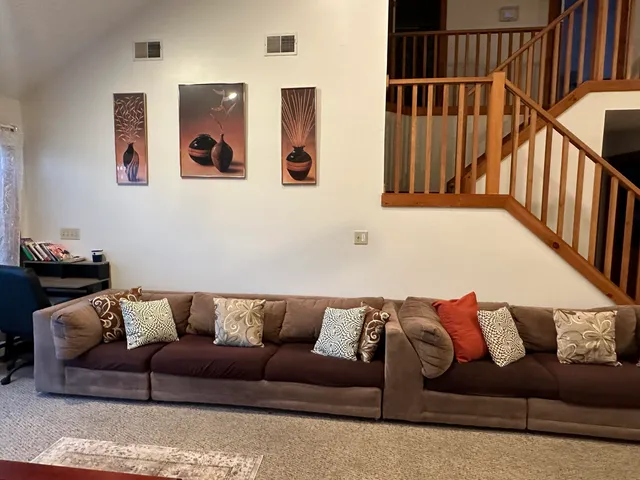 a living room with a couch