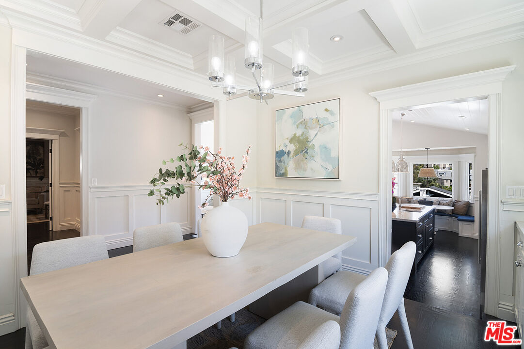 2737 Angus Street Los Angeles, CA 90039 - Photo 13 of 56 a view of a dining room with furniture and chandelier